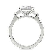 Emma Princess Cut Trilogy 3 Stone 4 Prong Claw Set Engagement Ring Setting - Nivetta